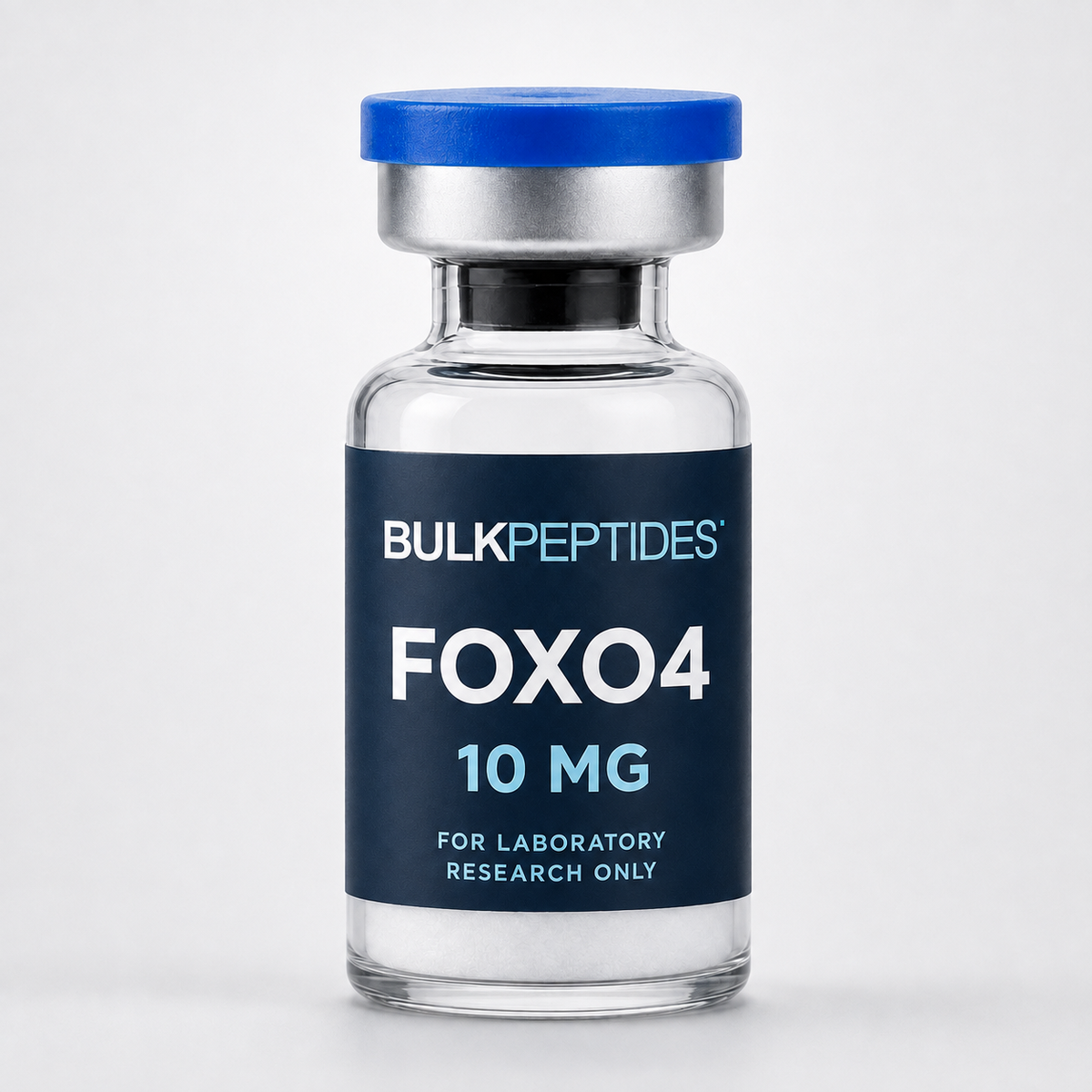 Bulk Peptides FOXO4 10 mg laboratory research vial label illustration