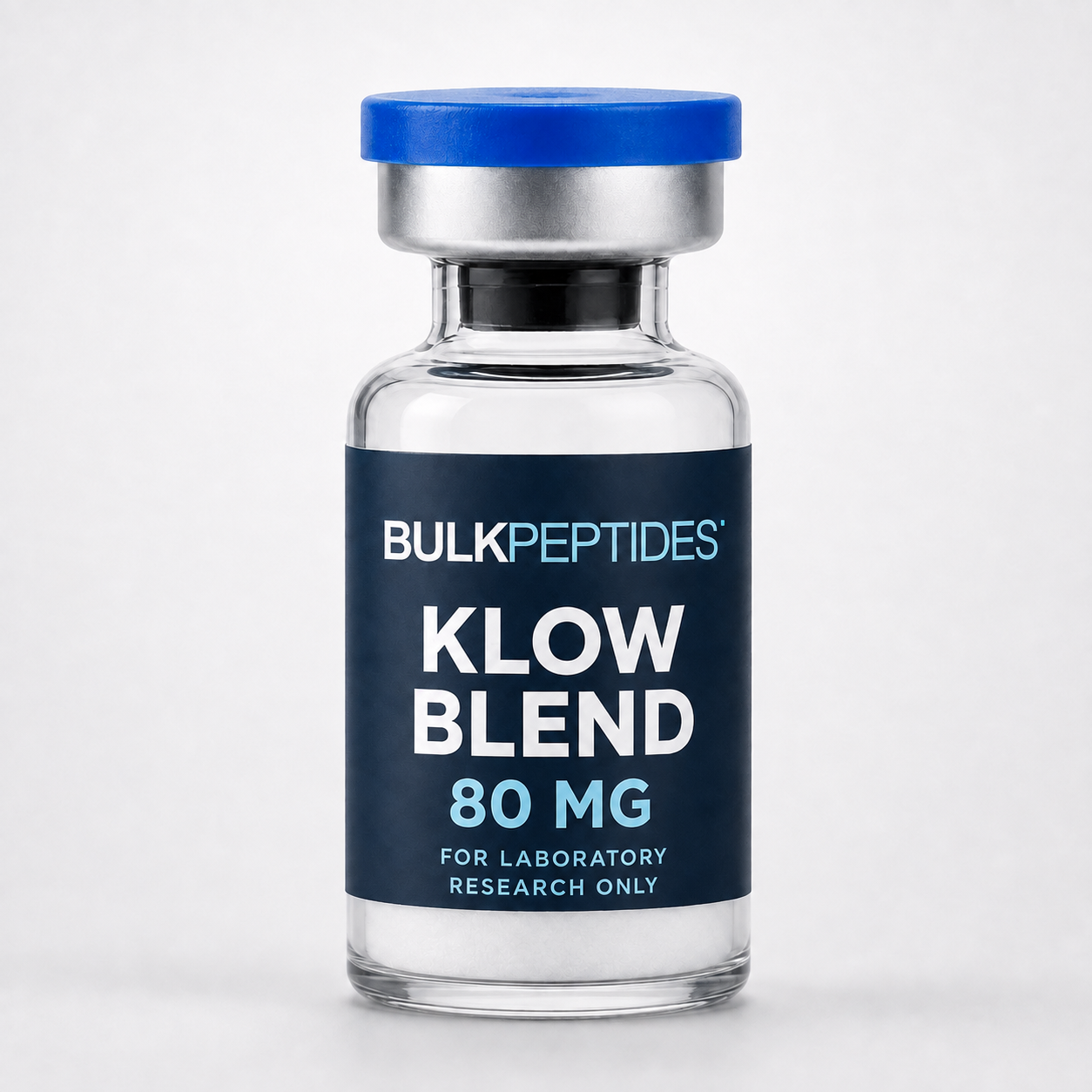 Bulk Peptides KLOW Blend 80 MG laboratory research vial label illustration