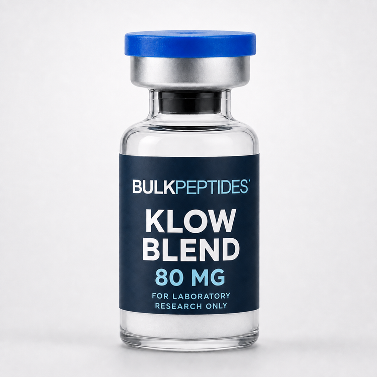 Bulk Peptides KLOW Blend 80 MG laboratory research vial label illustration