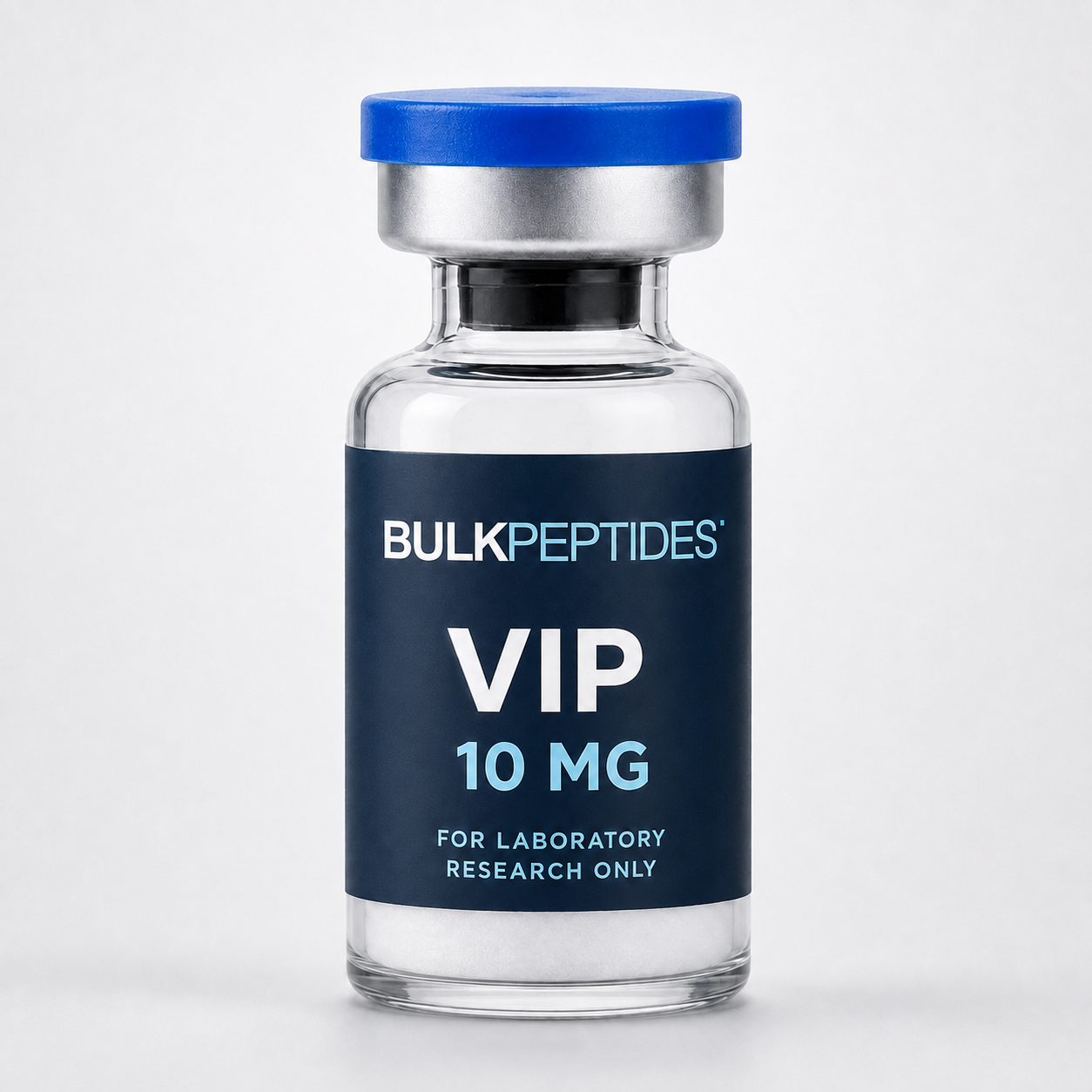 Bulk Peptides VIP 10 mg laboratory research vial label illustration