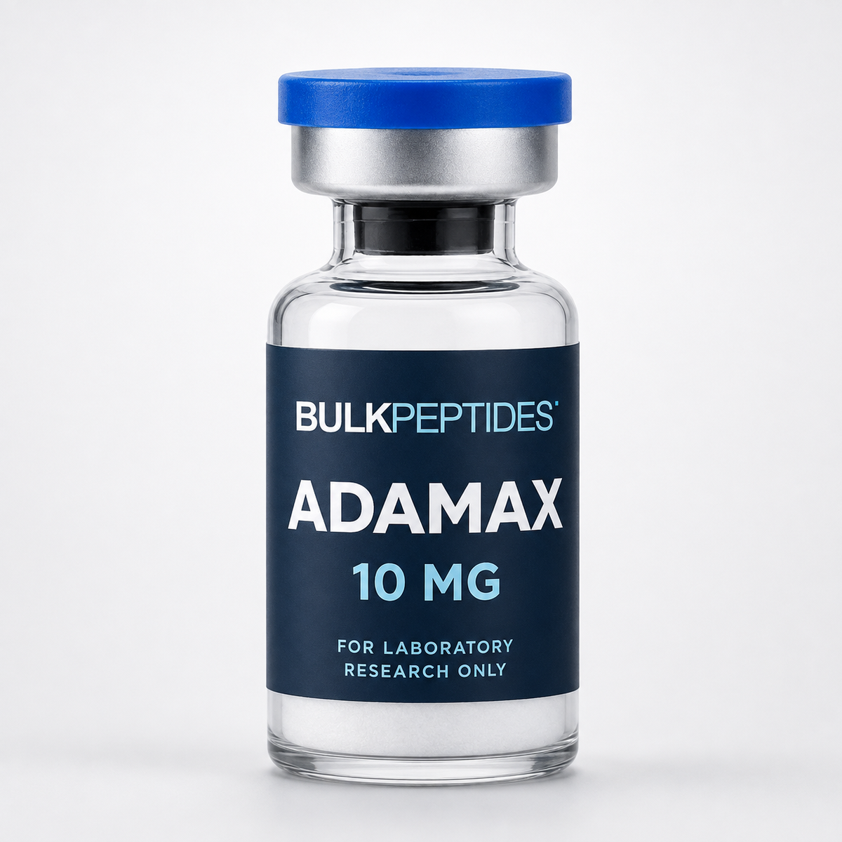 Bulk Peptides Adamax 10 mg laboratory research vial label illustration