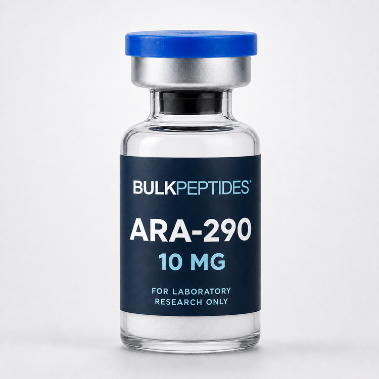 Bulk Peptides ARA-290 10 mg laboratory research vial label illustration
