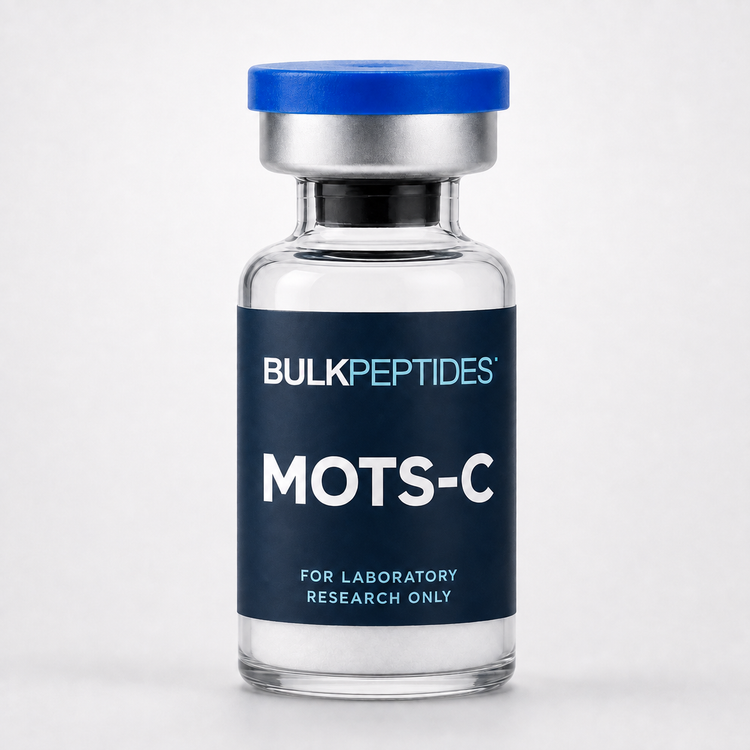 Bulk Peptides MOTS-C laboratory research vial label illustration