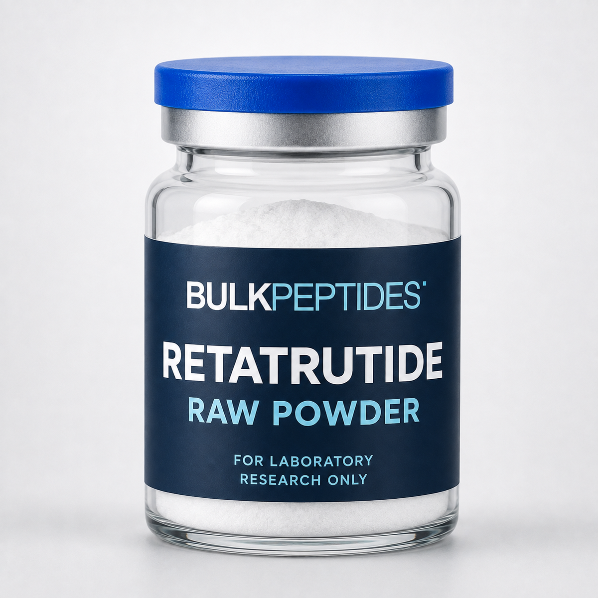 Bulk Peptides RETATRUTIDE RAW POWDER laboratory research product label illustration