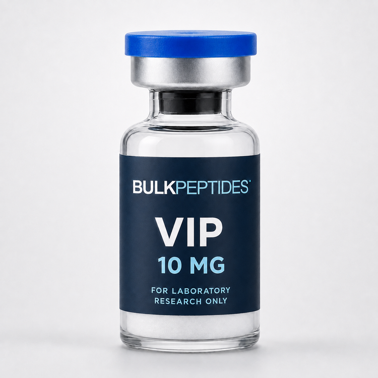 Bulk Peptides VIP 10 mg laboratory research vial label illustration